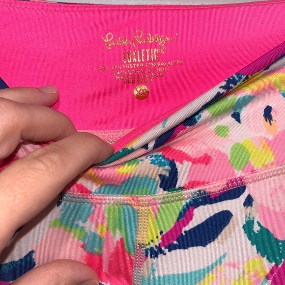 Lilly Pulitzer Luxletic Women's UPF 50+ Weekender Midi Pant in Pima Colada Club - Picture 4 of 10